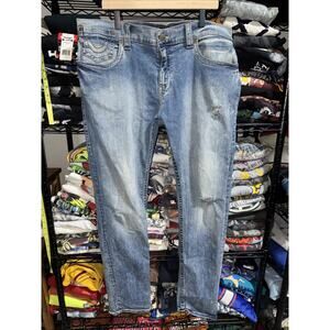 Y2K True Religion Rocco Relaxed Skinny Jeans Size 38x32